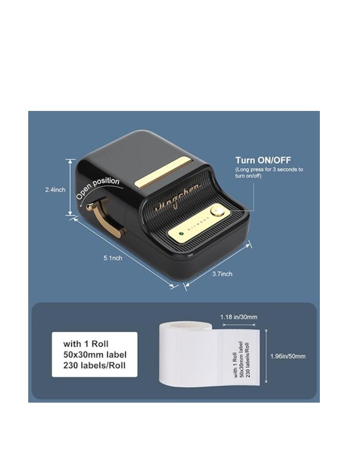 Generic - Nimbot B21 Inkless Label Maker, Handheld Thermal Label Printer for Clothing, Addresses and Business, Compatible with iOS and Android with Single Pack 50 × 30mm White Label, Aso - Image 1