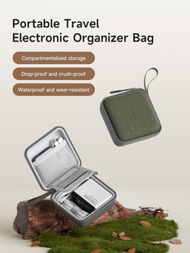 Hagibis Electronics Organizer Travel Case Cable Organizer Bag Pouch Portable Waterproof Carry Case for Cable, Charger,Power Bank, SD Card, Mouse, USB Flash Disk (DPB01 Green) - Image 5