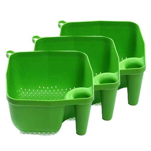 Varmora Plastic Food Strainer Green 3 Pieces - Image 2