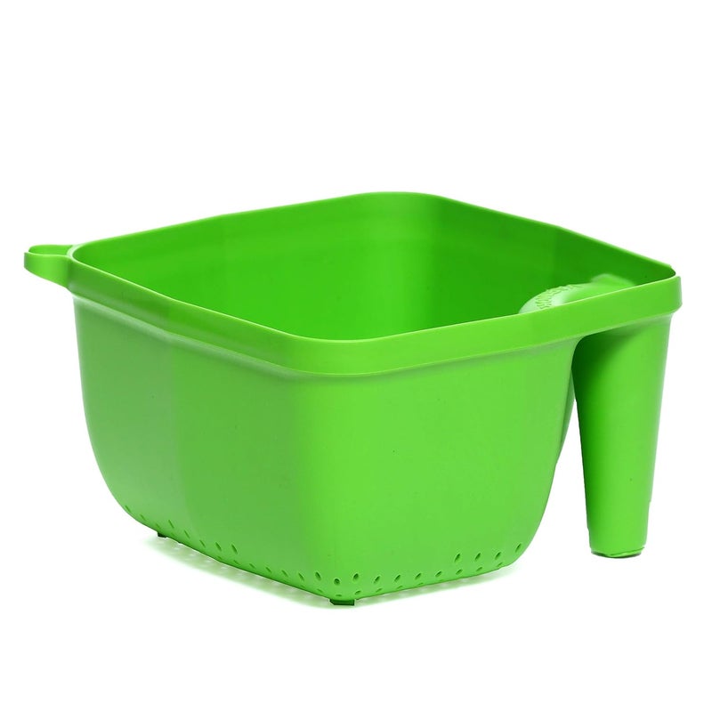 Varmora Plastic Food Strainer Green 3 Pieces - Image 4