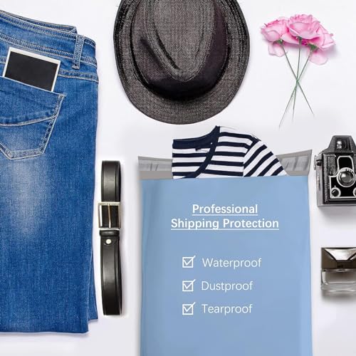 Metronic Poly Mailers 12x15.5 200 Pack, Medium Size Shipping Bags for Clothing, Strong Adhesive Mailing Bags, Tear-Proof Shipping Envelopes for Small Business, Boutique, Postal Bags Poly Bags in Blue - Image 4