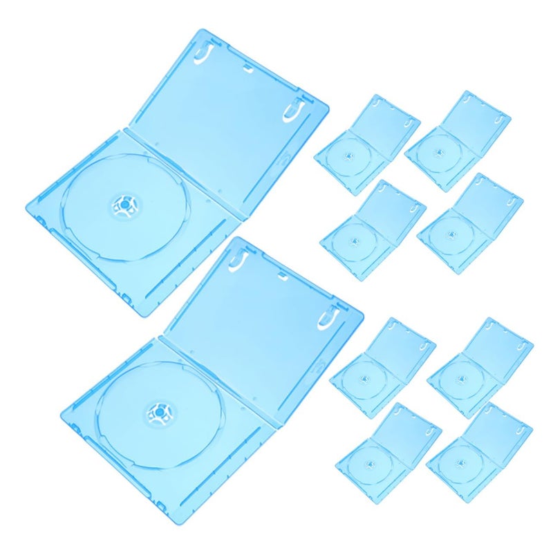 حافظات أقراص DVD شفافة بأغطية قابلة للإدخال 10 قطع صندوق أقراص متين لتنظيم الوسائط - Image 2