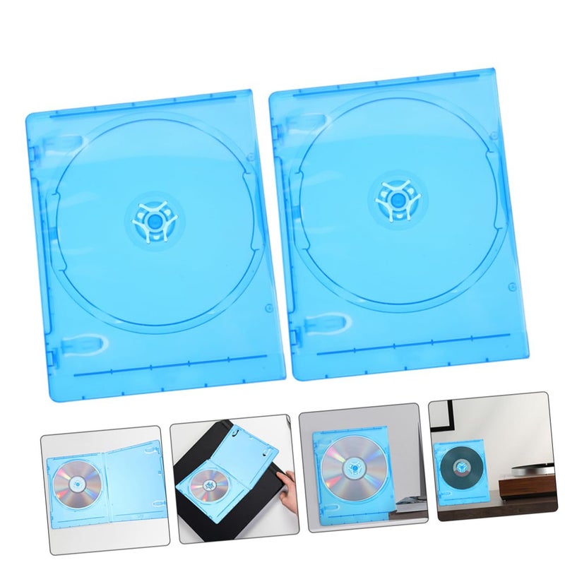 حافظات أقراص DVD شفافة بأغطية قابلة للإدخال 10 قطع صندوق أقراص متين لتنظيم الوسائط - Image 3