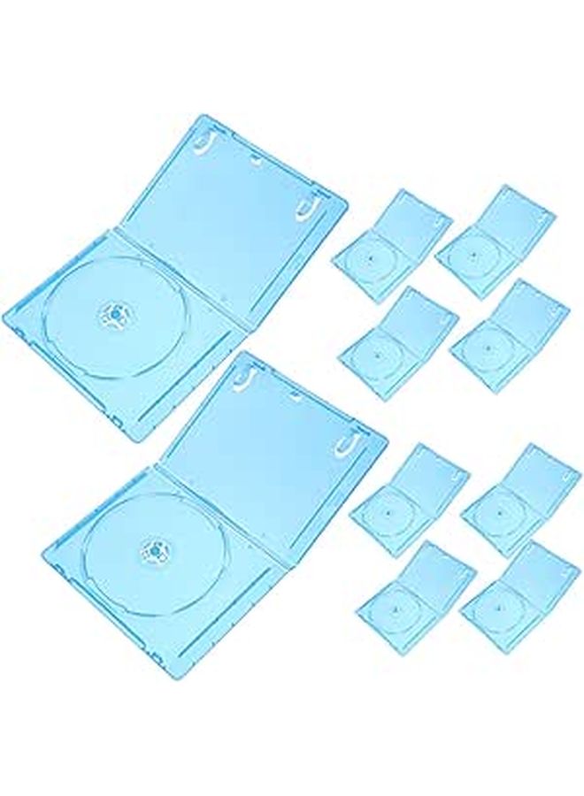 حافظات أقراص DVD شفافة بأغطية قابلة للإدخال 10 قطع صندوق أقراص متين لتنظيم الوسائط - Image 1
