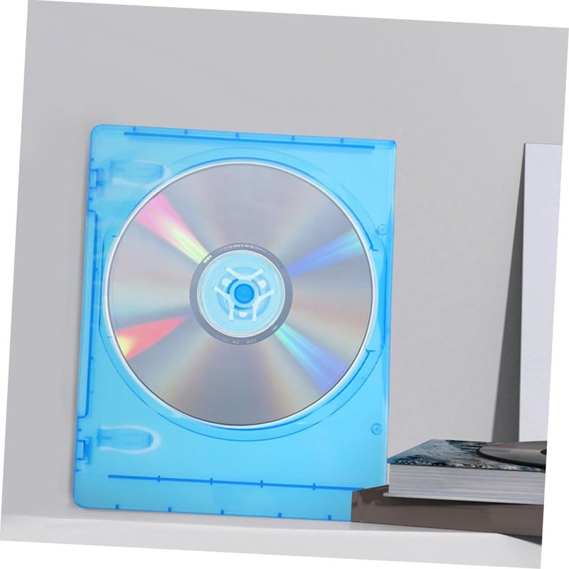 حافظات أقراص DVD شفافة بأغطية قابلة للإدخال 10 قطع صندوق أقراص متين لتنظيم الوسائط - Image 4