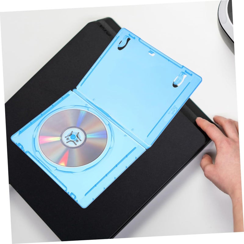 حافظات أقراص DVD شفافة بأغطية قابلة للإدخال 10 قطع صندوق أقراص متين لتنظيم الوسائط - Image 5
