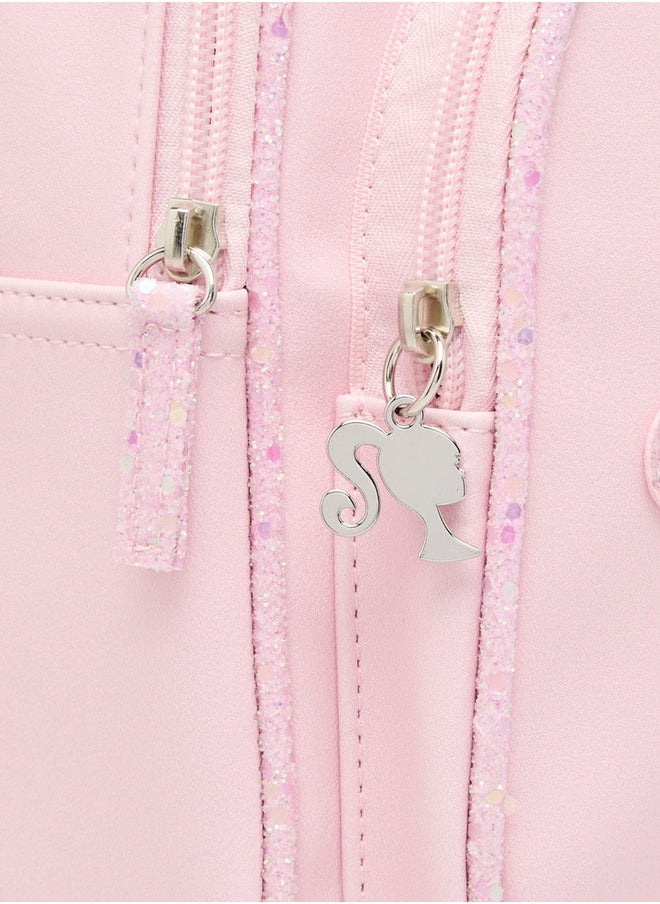 Barbie Applique Backpack with Adjustable Straps and Zip Closure  - Image 5