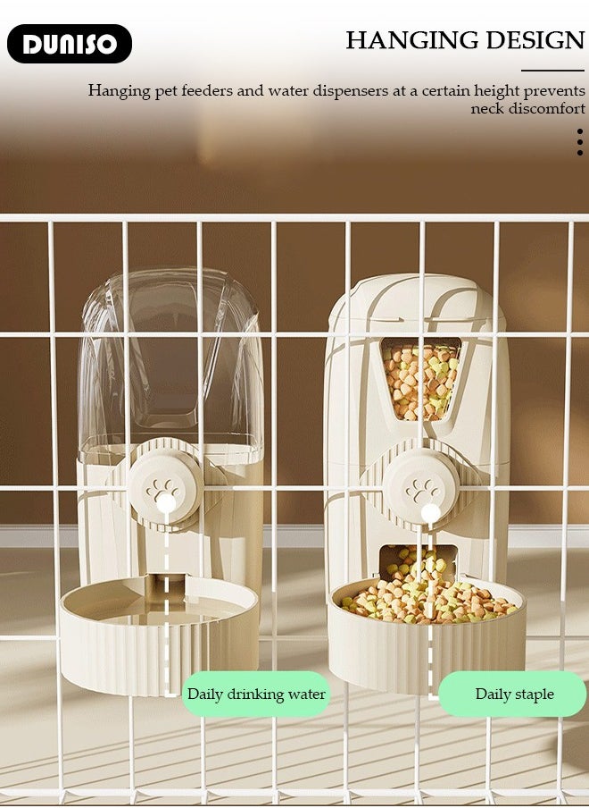 DUNISO Hanging Cage Pet Feeder Water Dispenser,Gravity Feeder Set Automatic Pet Water Dispenser Small Pet Food Bowl Kennel Feeding Station Cats Gravity Feeder Crate Feeder Dish for Puppy Cats Rabbit Ferret  - Image 2