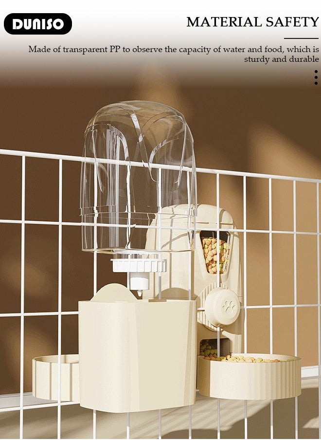DUNISO Hanging Cage Pet Feeder Water Dispenser,Gravity Feeder Set Automatic Pet Water Dispenser Small Pet Food Bowl Kennel Feeding Station Cats Gravity Feeder Crate Feeder Dish for Puppy Cats Rabbit Ferret  - Image 3