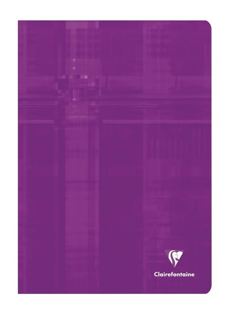 Clairefontaine A4 Size Stapled Notebook With Single Lined Ruling With Margin And Laminated Card Cover Assorted Colours - Image 3