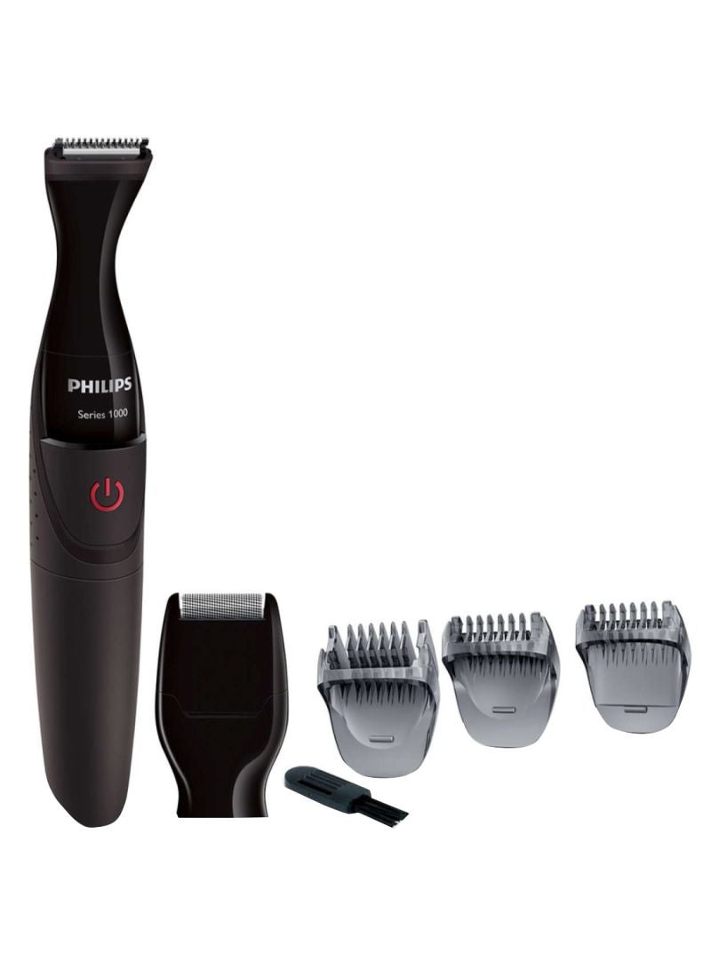 Philips Multigroom Series 1000 Ultra Precise Beard Styler MG1100/16, 2Years Warranty Black/Grey - Image 1