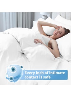 FLYHSO 2 Pack 4Pcs Disposable Bed Sheets Fitted Sheet Queen Size, Disposable Travel Sheets for Travel with Quilt Cover and Pillowcase, Disposable Bedding Travel Bedding Disposable Sheets for Hotel Hospital,Spa, Camping  - Image 5