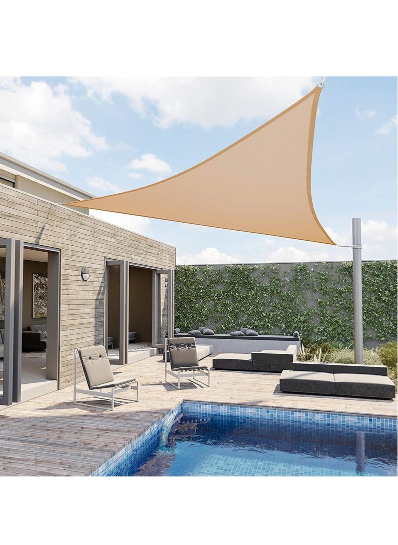 Hihonor - Triangle Sun Shade UV Block&Waterproof  Shade Sail Durable Awning for Patio Outdoor Garden Canopy for Party Backyard Lawn(3*3*3m) - Image 1