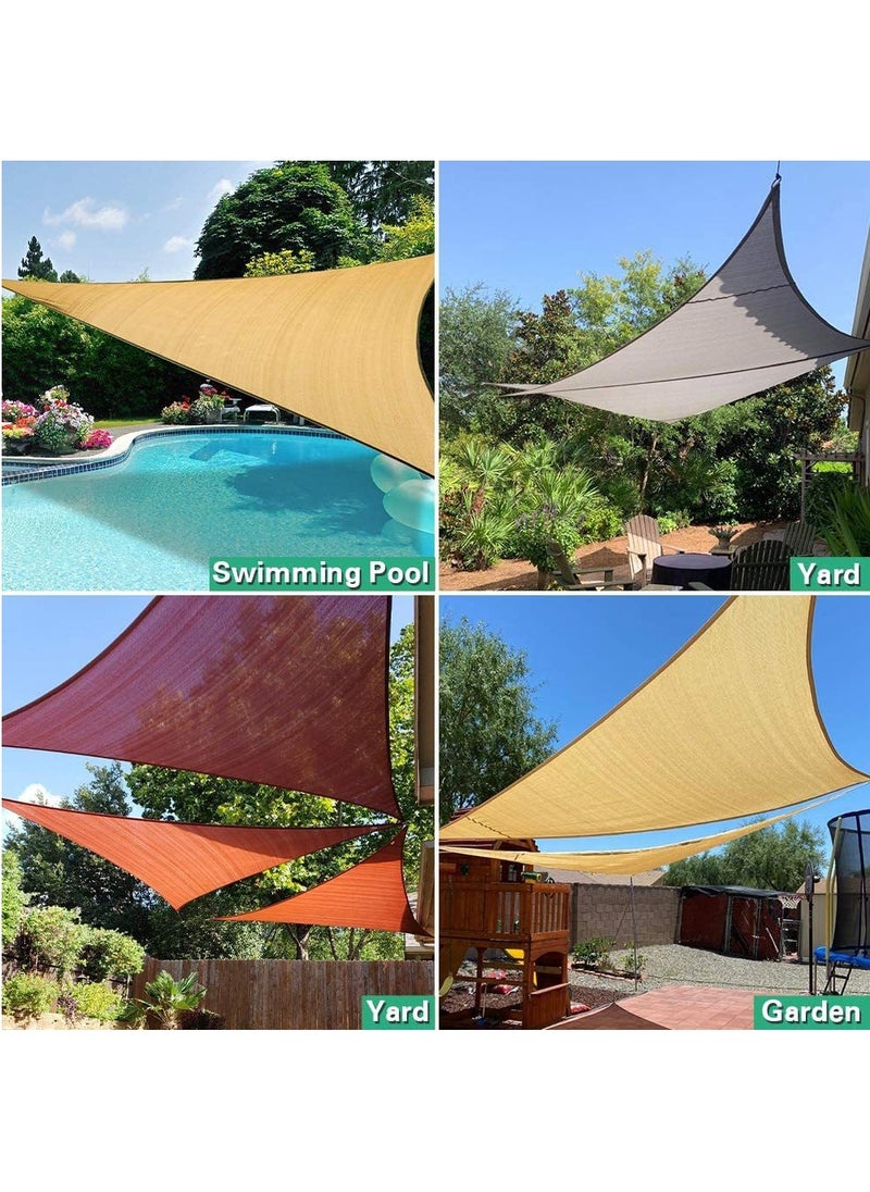 Hihonor - Triangle Sun Shade UV Block&Waterproof  Shade Sail Durable Awning for Patio Outdoor Garden Canopy for Party Backyard Lawn(3*3*3m) - Image 1