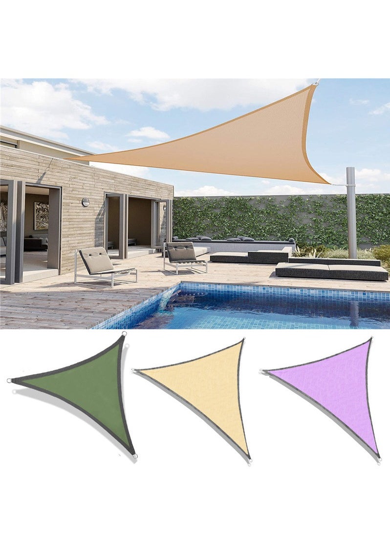 Hihonor - Triangle Sun Shade UV Block&Waterproof  Shade Sail Durable Awning for Patio Outdoor Garden Canopy for Party Backyard Lawn(3*3*3m) - Image 1
