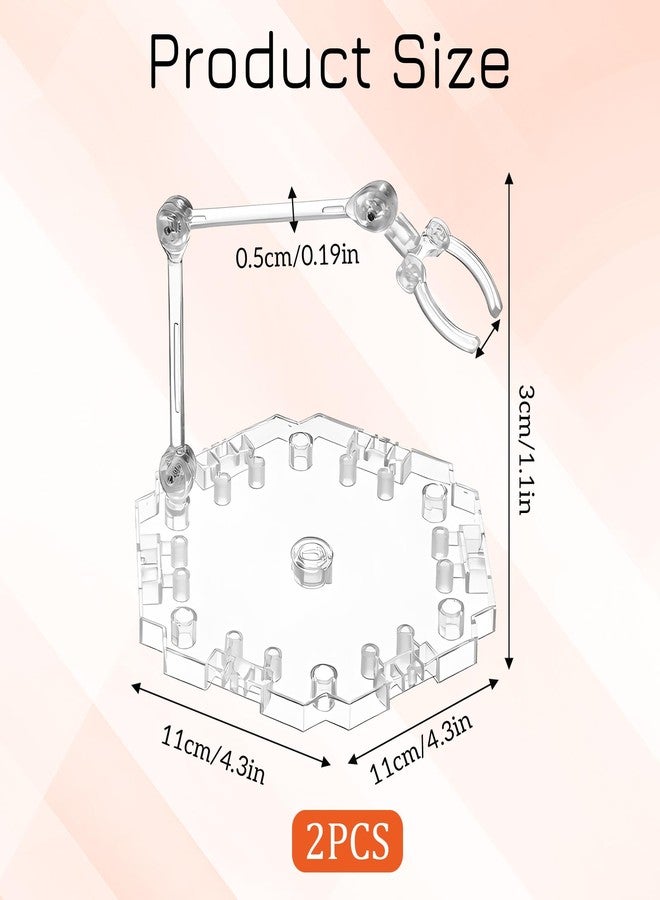 Exclaith 2 Pack Stand for Action Figures 6 Inch Action Figure Display Doll Model Support Stand Assembly Actions Figure Display Holder Base for Figures or Effects Clear 1/144 Hg/Rg Model - Image 2