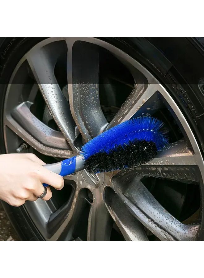 Blue Black Heavy Duty Wheel Brush Soft Bristles Efficient Tire Cleaning Tool for Cars Trucks SUVs Durable PVC Non Scratch - Image 3