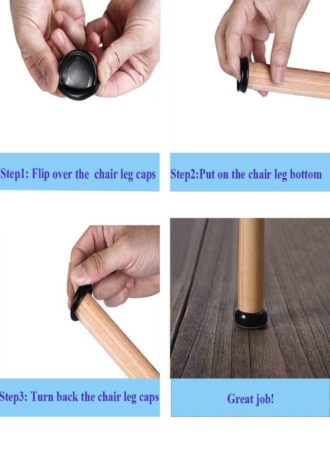 Furnigear Chair Glides Sliders Chair Leg tip caps, Furnigear-Chair Leg Floor Protectors Best Furniture Sliders for Carpet, 1 inch Round, 24 Pack - Image 5