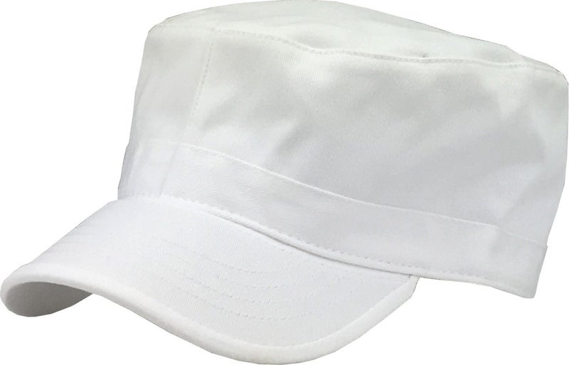 KBETHOS KBK-1464 WHT L Cadet Army Cap Basic Everyday Military Style Hat (Now with STASH Pocket Version Available) - Image 1