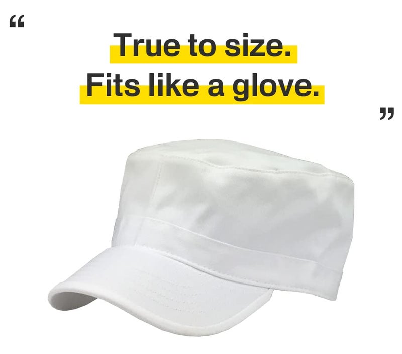 KBETHOS KBK-1464 WHT L Cadet Army Cap Basic Everyday Military Style Hat (Now with STASH Pocket Version Available) - Image 4