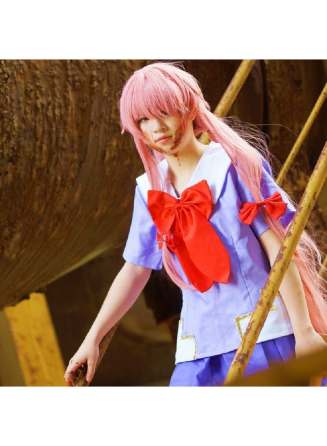 general Future Diary: My Wife Yuna's Cosplay Costume - hair Accessory + clothes Set + socks - Image 2