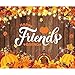 OFILA Fabric Friendsgiving Backdrop Autumn Party Background Rustic Wood Photos Fall Pumpkins Backdrop Thanksgiving Day - Image 2