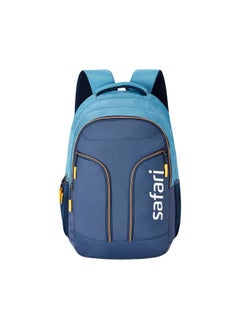 Safari Safari Vogue 3 Casual Laptop Compatible Backpack, 3 Compartments with 2 Side and 1 Front Pocket, Dunk Loop, Trick Pocket, Padded Back & Shoulders, 37L, Blue  - Image 1