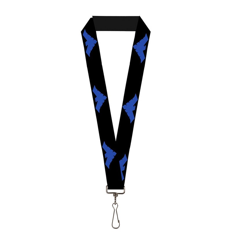 Buckle Down unisex adults Lanyard - 1.0" Nightwing Logo Black/Blue Key Chain, Multicolor, One Size US - Image 5