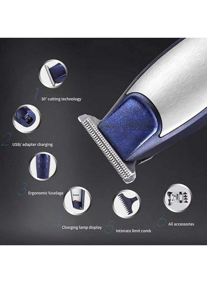 KION Professional Hair Clipper Rechargeable, Stainless Steel Blades, 5 Cutting Combs, 5 Length Settings, Charging Base – Model 340-10-KIHC/004 - Image 3