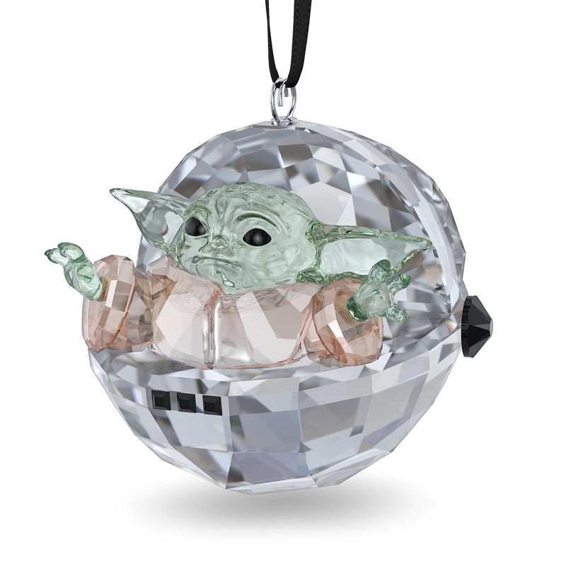 Swarovski Star Wars The Mandalorian Grogu Ornament  Multicolored Crystals  Hanging Decoration  Part of The Swarovski Star Wars Collection - Image 1