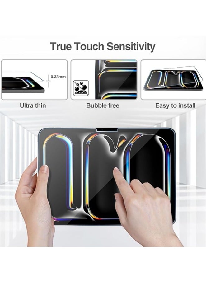 General [2pcs] Screen Protector for iPad Pro 13-inch(M4)/ iPad Air 13-inch(M2) 2024, Tempered Glass Screen Protector for iPad Pro 13/iPad Air 13 2024  - Image 4