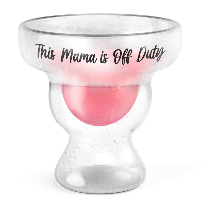 GALVANOX Margarita Freezer Glass Gift for Mom 12oz ICEWall Insulated Frozen Cocktail Stemless Drinking Cup Gift for Mothers Day Christmas or Birthday