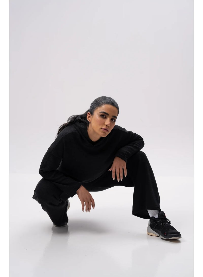 NALA Women’s Black Casual Hoodie - Image 4