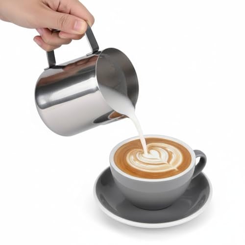 FINALITY Frothing Pitcher Mikey Store 10 Oz, 300 ml Stainless Steel Milk Pot | Set of 1 Piece - Image 4