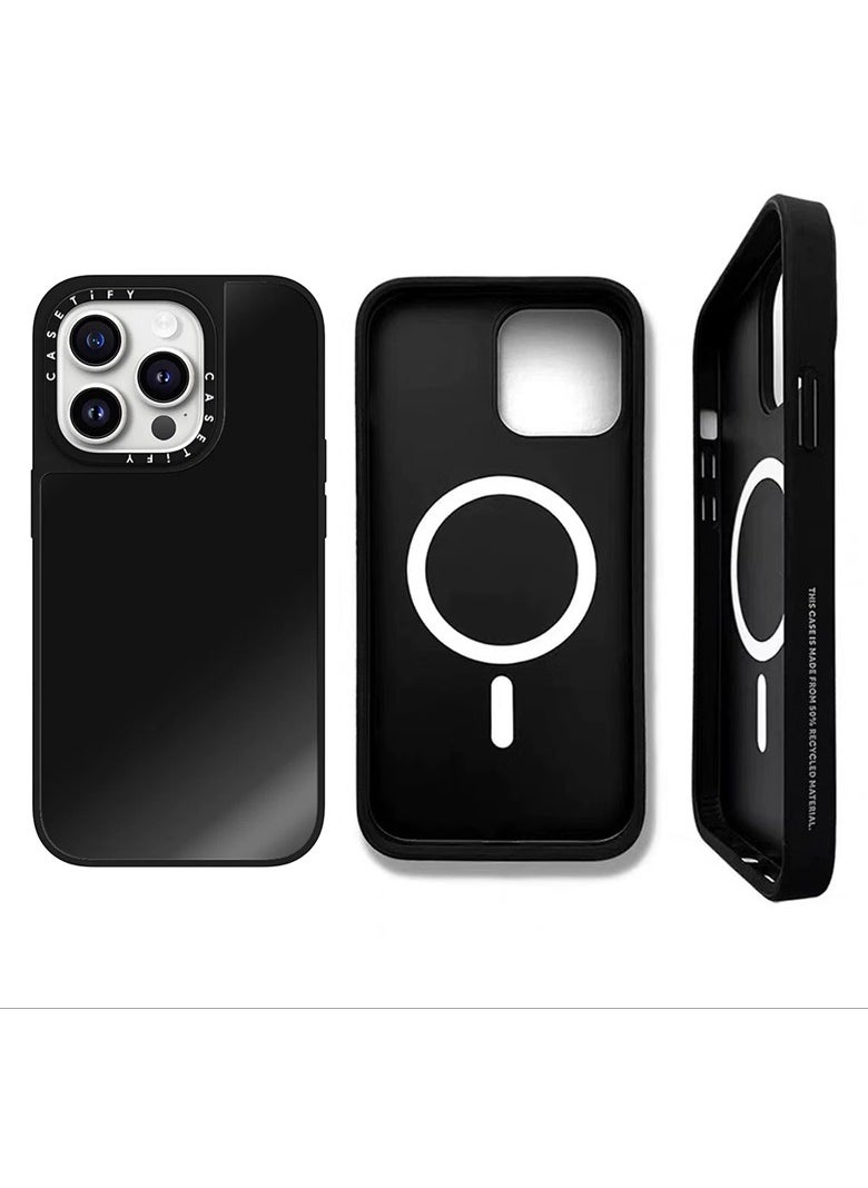 Casetify - Mirror Case for iPhone 14 Pro Max/15 Pro Max/16 Pro Max Reflective Compatible with Magsafe Black On Black - Image 1