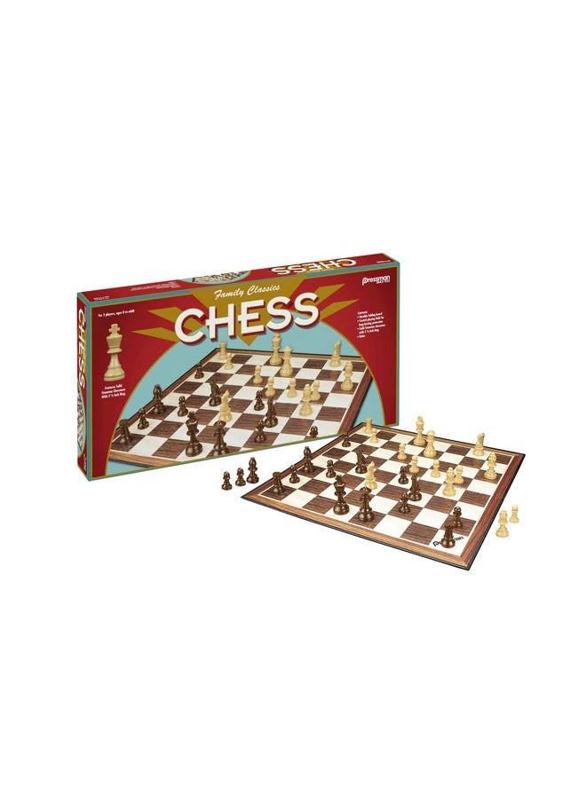 Pressman Family Classics Chess by Pressman - with Folding Board and Full Size Chess Pieces  - Image 3