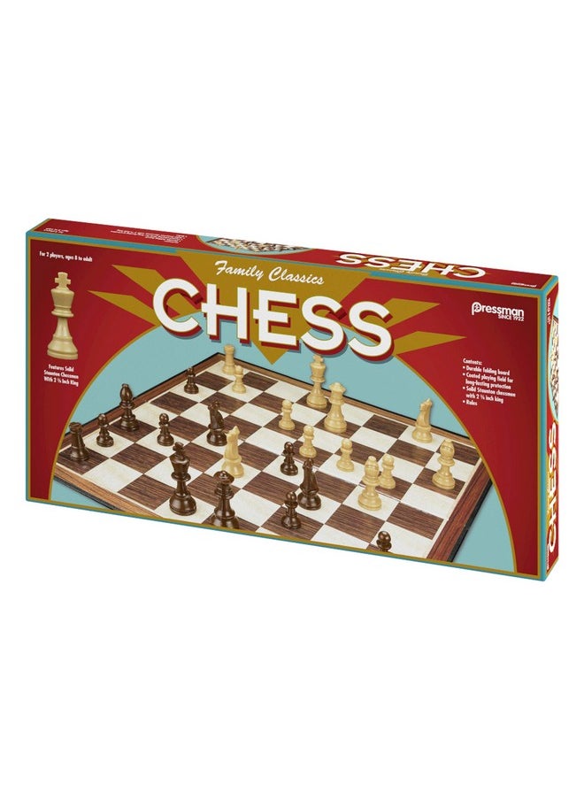 Pressman Family Classics Chess by Pressman - with Folding Board and Full Size Chess Pieces  - Image 2