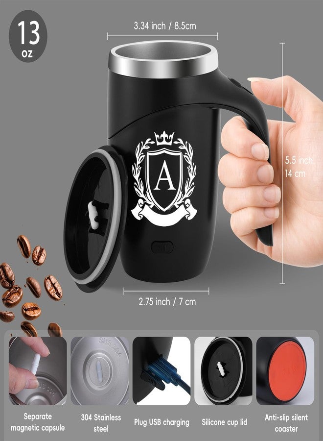 MNZZ Initial Magnetic Stirring Coffee Mug Stainless Travel Cup Adult Men Guy Him Brother Dad Boyfriend Uncle Niece Best Friendship Grandpa Grandfather Husband Son Law Happy Birthday Cool Meaningful Gifts,J - Image 4