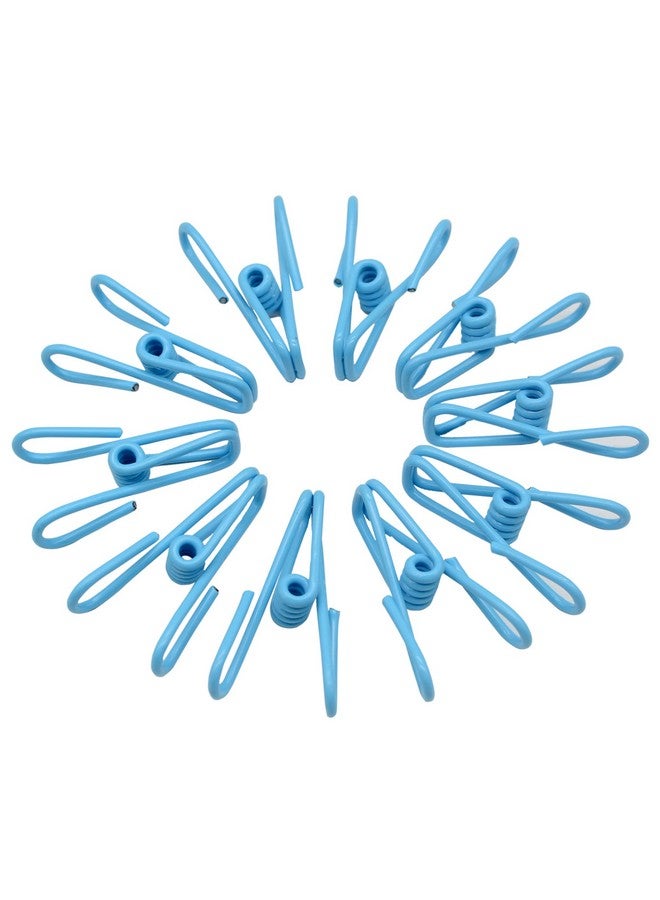 Yansanido 30 Pcs 2 Inch Blue Chip Clips, Pvc Coating High Elasticity Strength Clothes Pins, Food Clips And Bag Clips - Image 1