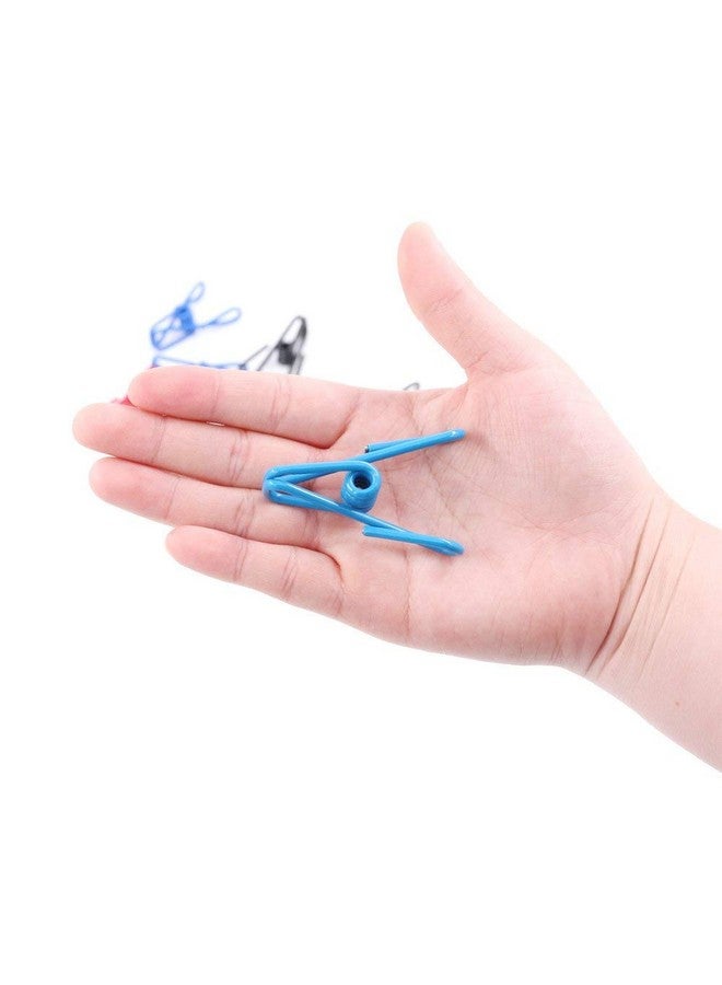 Yansanido 30 Pcs 2 Inch Blue Chip Clips, Pvc Coating High Elasticity Strength Clothes Pins, Food Clips And Bag Clips - Image 2