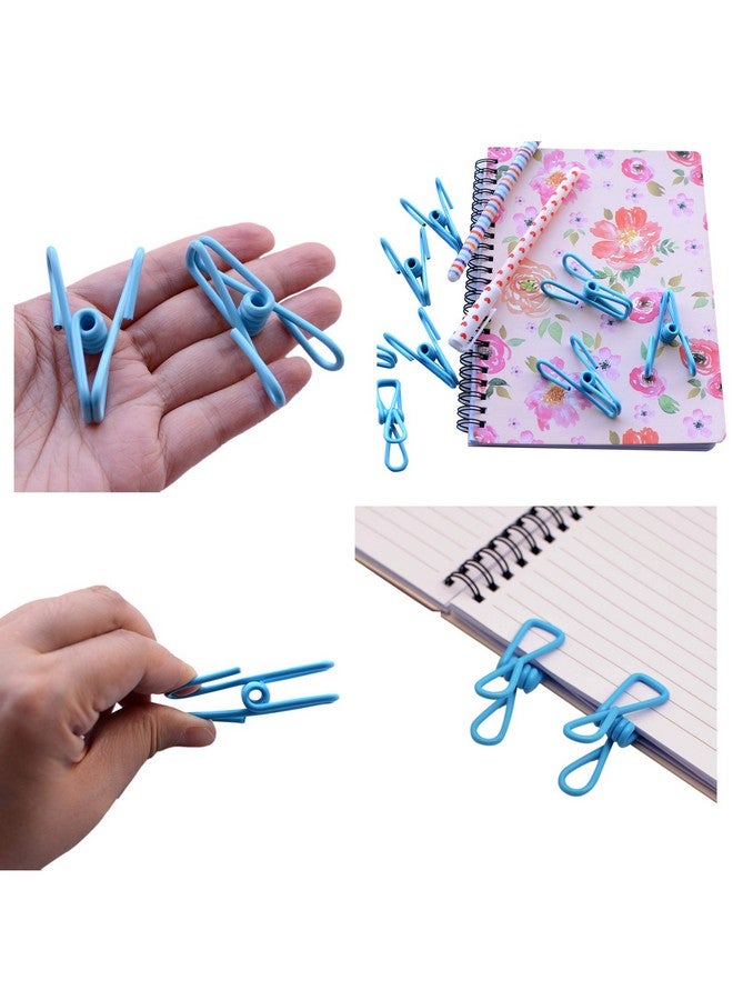 Yansanido 30 Pcs 2 Inch Blue Chip Clips, Pvc Coating High Elasticity Strength Clothes Pins, Food Clips And Bag Clips - Image 3