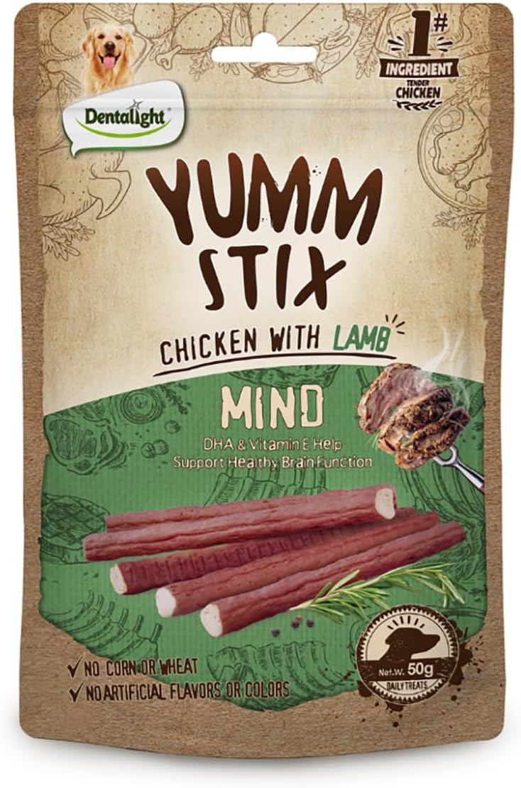 Dentalight Yumm Stix Dog Treat 50g - Chicken With Lamb
