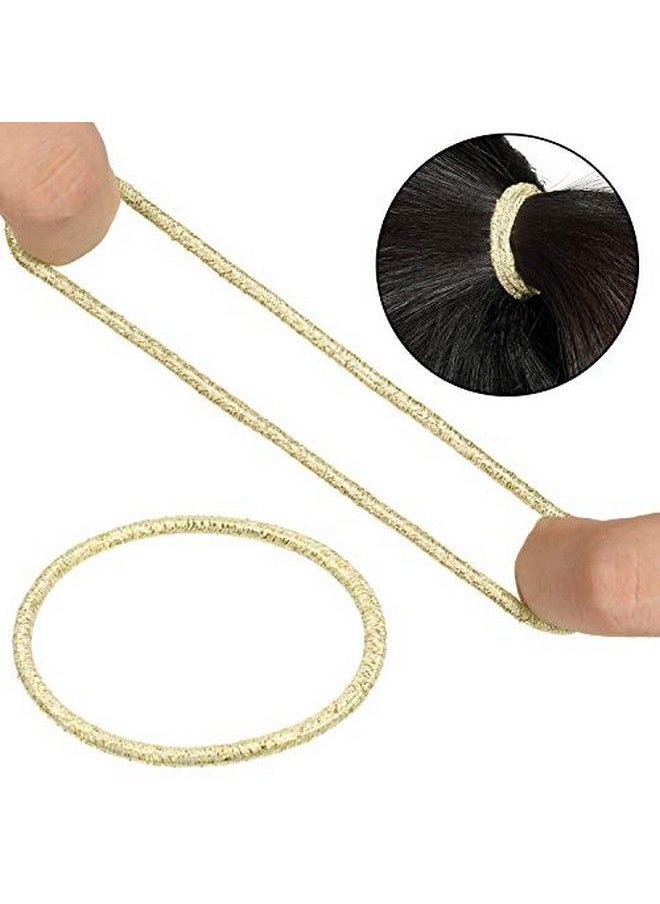 TecUnite - 50 Pieces 3Mm Hair Ties Nometal Hair Elastics Thin Hair Ties Ropes Ponytail Holders Hair Bands With 50 Pieces Hair Bobby Pins Hair Accessories For Women Girls - Image 1