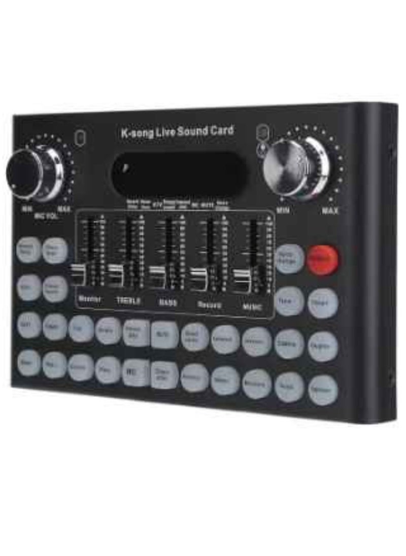 ELTRAZONE F007 Sound Card Microphone Mixing Console Live Broadcast Singing  - Image 1