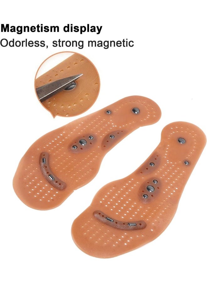silvercnc 2pcs Magnetic Therapy Insole,Silicone Massage Foot Pads Breathable Body Magnet Insoles for Pain Relief(#1)  - Image 1