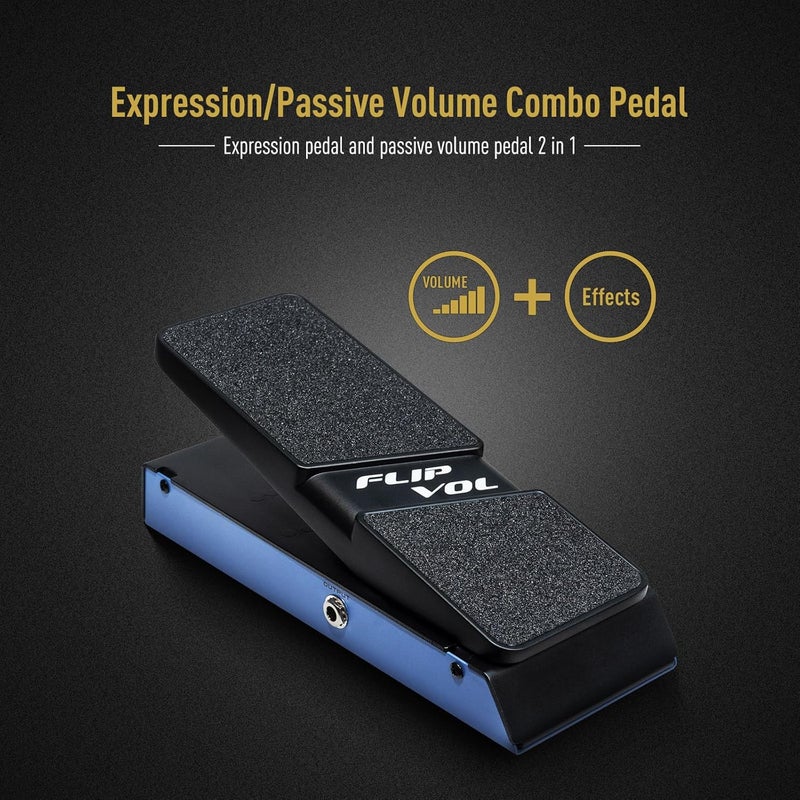 SONICAKE Volume Expression Pedal, Expression EXP & Passive Volume 2 in 1 Combo Guitar Effects Pedal, Full-size Pedal - FlipVol - Image 2