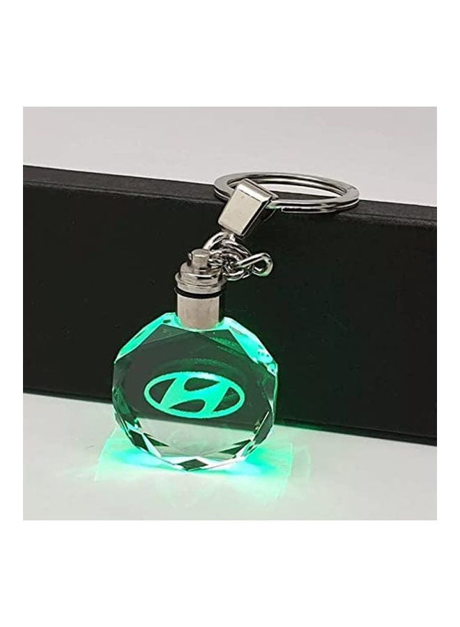 Loquat Car Logo Keychain with changing color light key chain