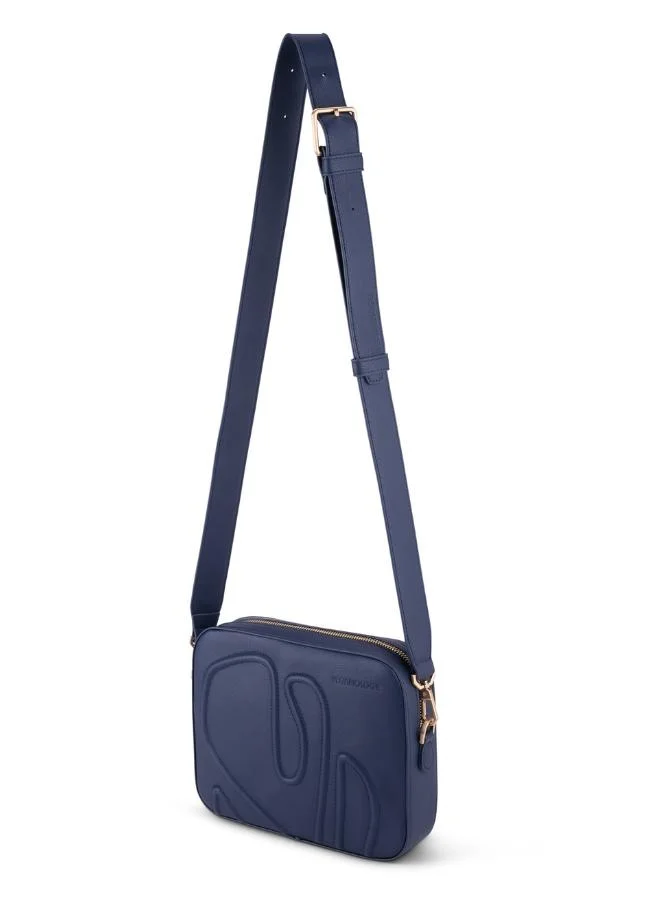 Veganologie Maze Crossbody Bag in Blue Made from 11 Recycled Bottles