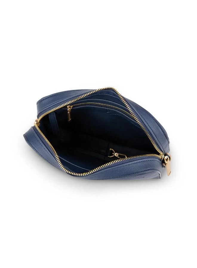 Veganologie Maze Crossbody Bag in Blue Made from 11 Recycled Bottles