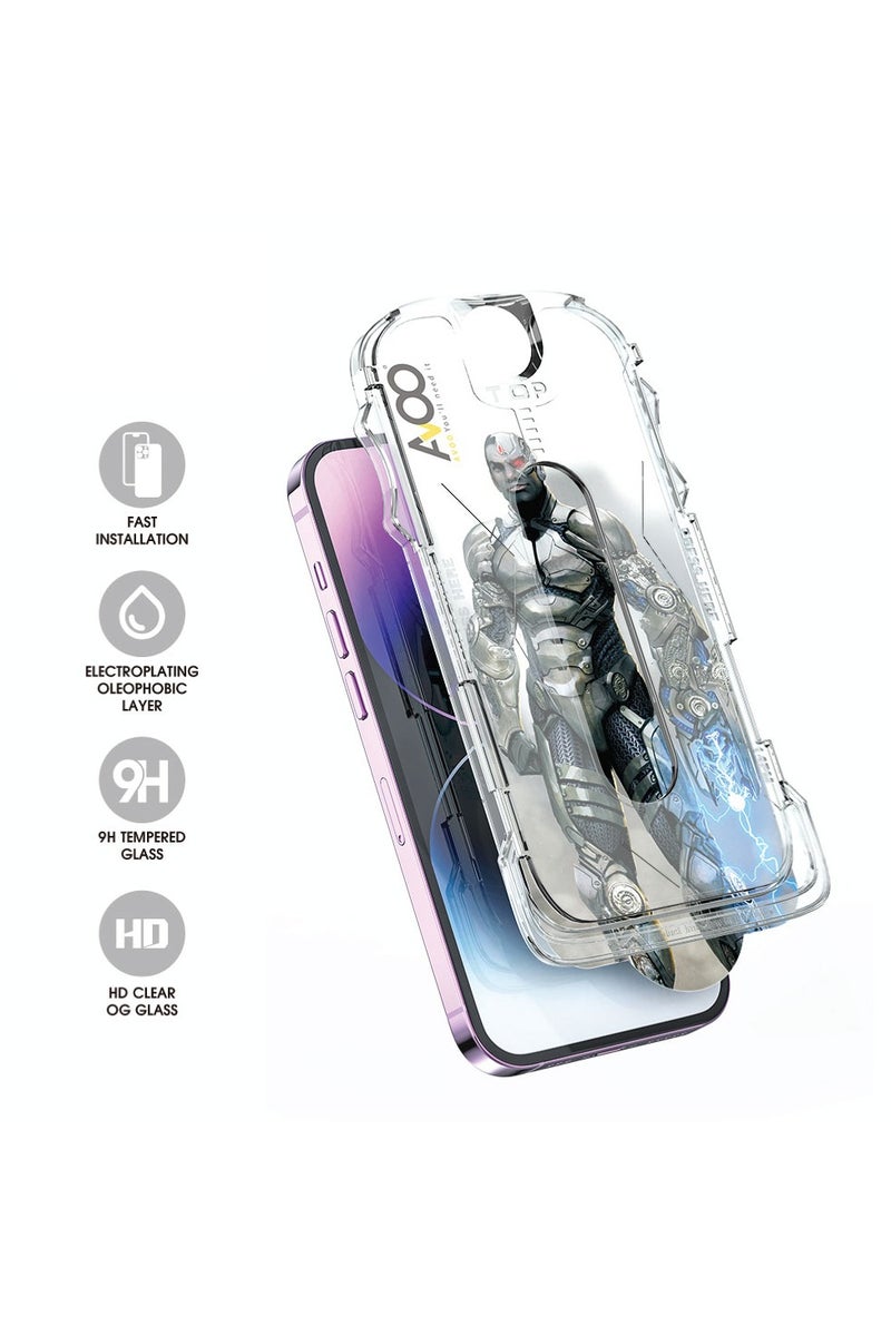 AVOO Scratch and shock protection sticker, screen adhesive protector, Cyborg iPhone 11/XR (clear) - Image 3